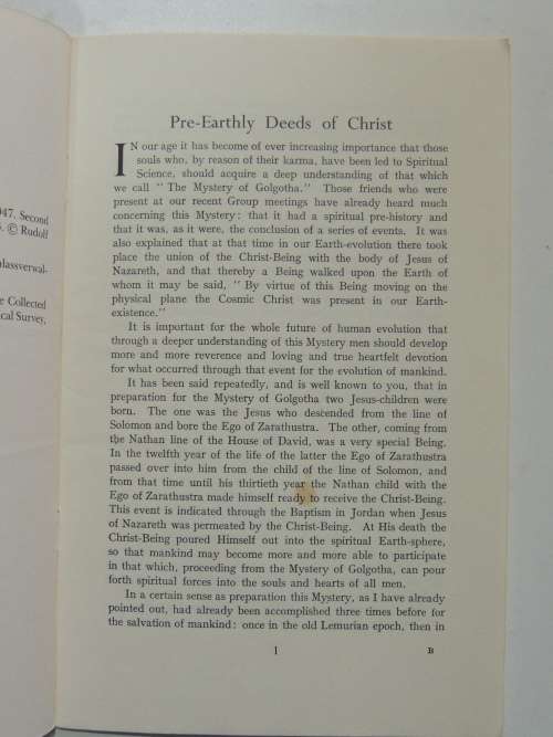 Pre-Erathly Deeds Of Christ, Lecture 1914 - Rudolf Steiner