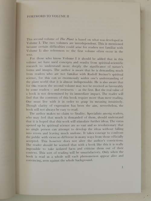 The Plant Volumes 1 & 2, A Guide to Understanding its Nature, Flowering Plants - Gerbert Grohmann