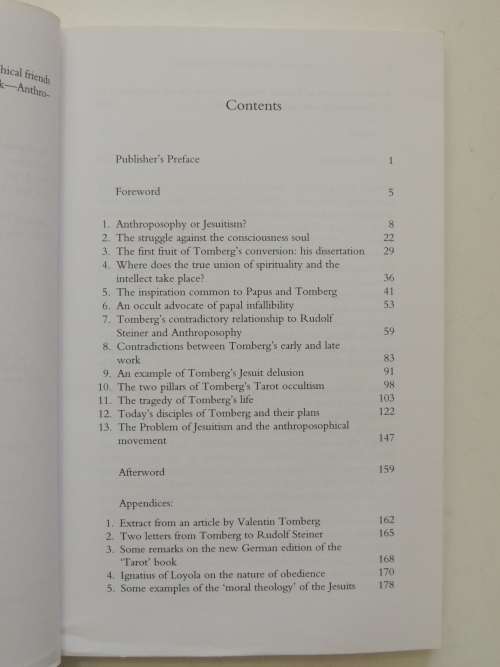 The Case of Valentin Tomberg,  Anthroposophy or Jesuitism - Segei O Prokofieff