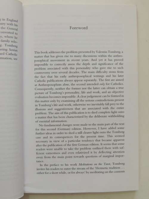 The Case of Valentin Tomberg,  Anthroposophy or Jesuitism - Segei O Prokofieff