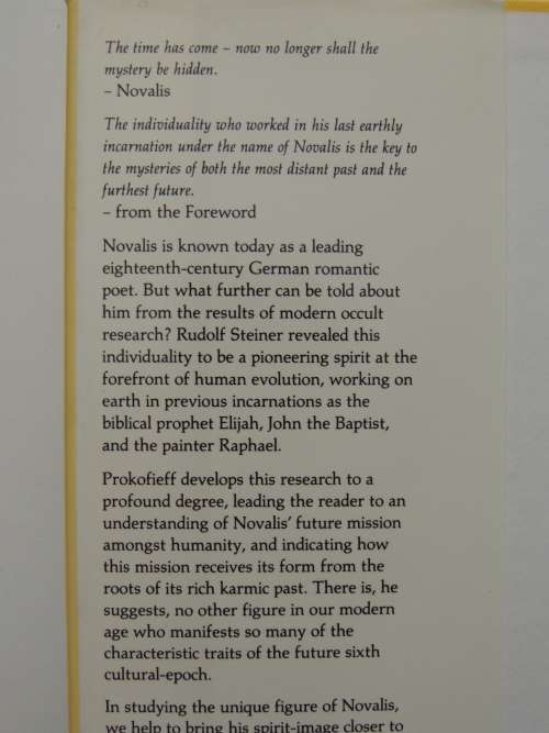 Eternal Individuality, Towards a Karmic Biography of Novlis - Segei O Prokofieff
