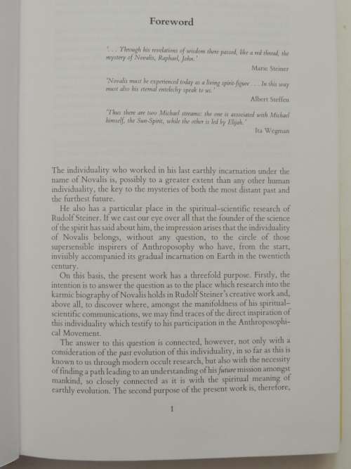 Eternal Individuality, Towards a Karmic Biography of Novlis - Segei O Prokofieff