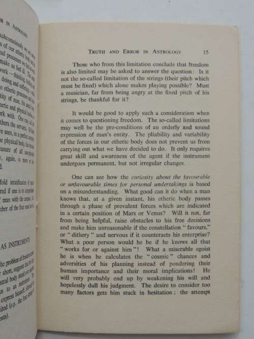 Truth and Error in Astrology  - Dr Hermann Poppelbaum