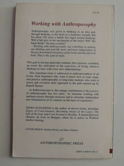 Working with Anthroposophy  - Georg Kuhlewind