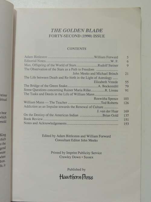 The Golden Blade 1990 - 42nd (1990) Issue