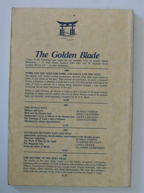The Golden Blade - 37th (1985) Issue
