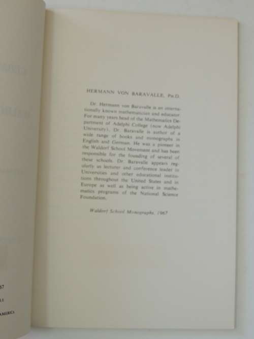 Geometric Drawing and the Waldorf School Plan - Hermann Von Baravalle, Ph.D
