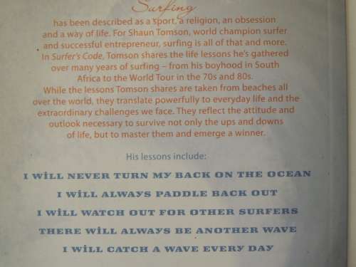 Surfer`s Code - 12 Simple Lessons for Riding Through Life - Shaun Tomson, Patrick Moser