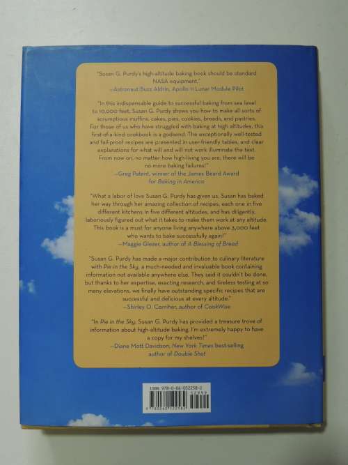 Pie in the Sky,Successful Baking @High Altitudes, 100 Cakes,Pies etc,3000 - 10 000 feet -Susan Purdy