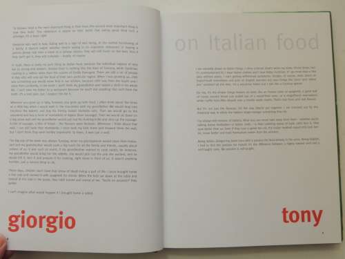 Tony & Giorgio Accompanies the Major TV Series     RECIPES   COOKING