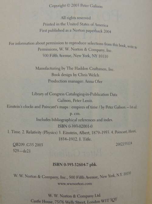 Einstein`s Clocks, Poincare`s Maps - Empires Of Time - Peter Galison