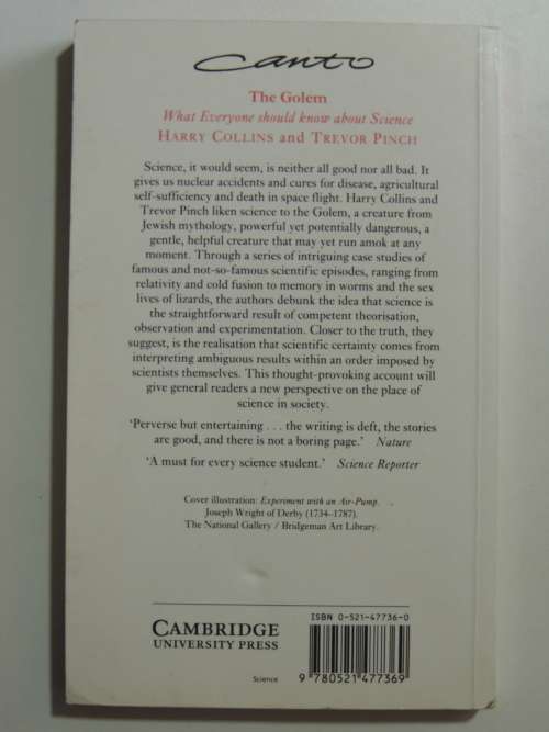 The Golem - What Everyone Should Know About Science - Harry Collins, Trevor Pinch