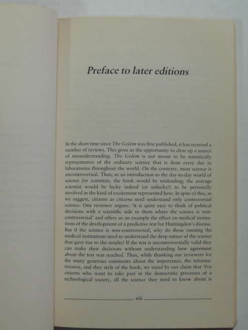 The Golem - What Everyone Should Know About Science - Harry Collins, Trevor Pinch
