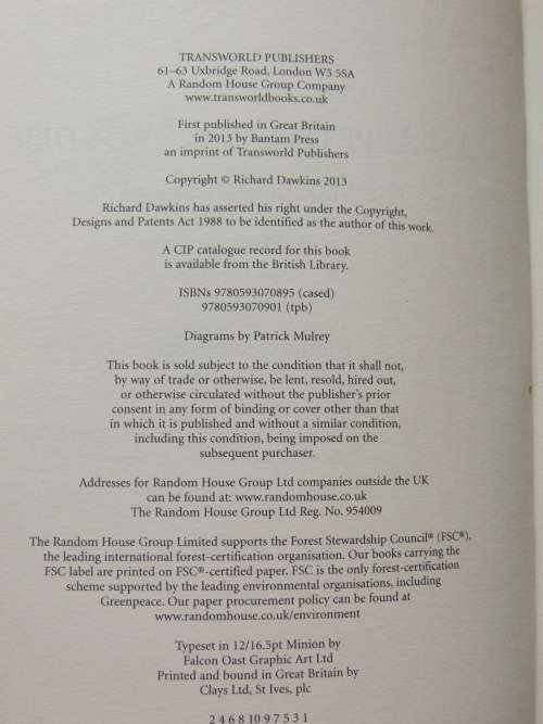 An Appetite For Wonder - The Making Of A Scientist A Memoir- Richard Dawkins