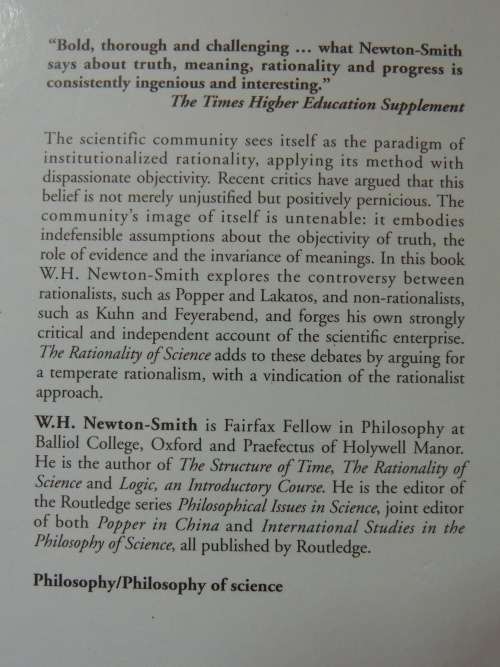 The Rationality Of Science- W.H. Newton-Smith