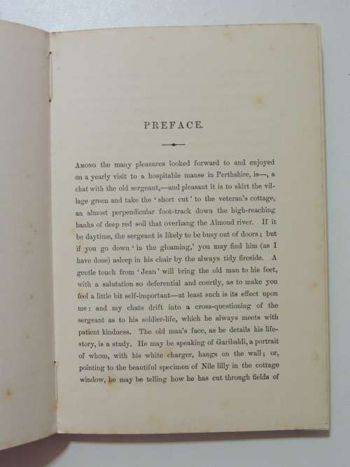 Reminiscences Of An Old Soldier With Poems - Sergeant John Menzies