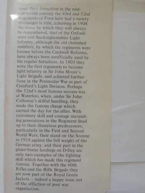 The Oxford & Buckinghamshire Light Infantry - Philip Booth