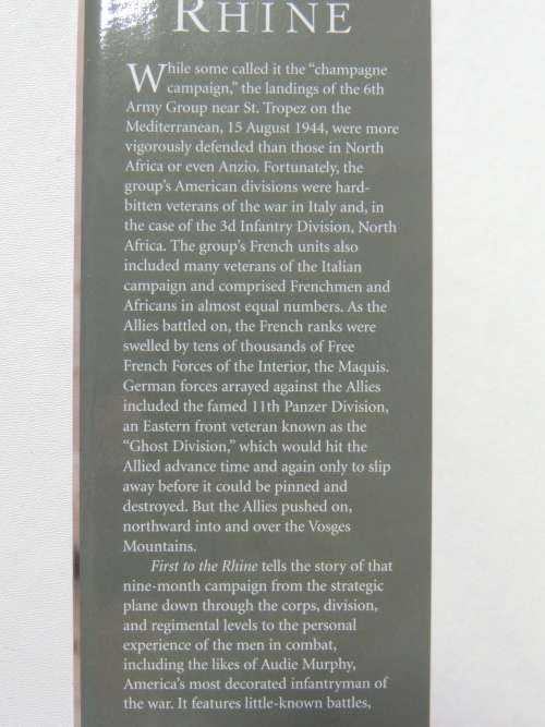 First To The Rhine - The 6th Army Group In World War II- Harry Yende & Mark Stout