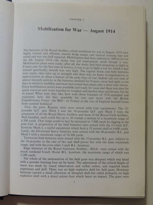 History Of The Royal Artillery Regiment - Western Front 1914 - 18 - General Sir Martin Farndale, KCB