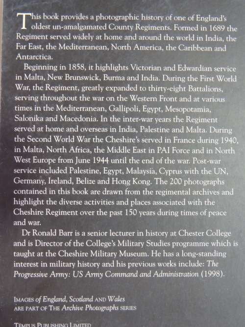 The Cheshire Regiment -  Dr. Ronald Barr