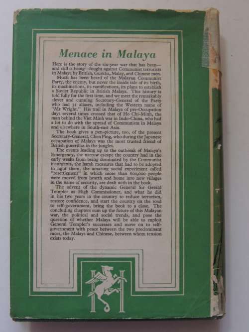 Menace In Malaya - Harry Miller