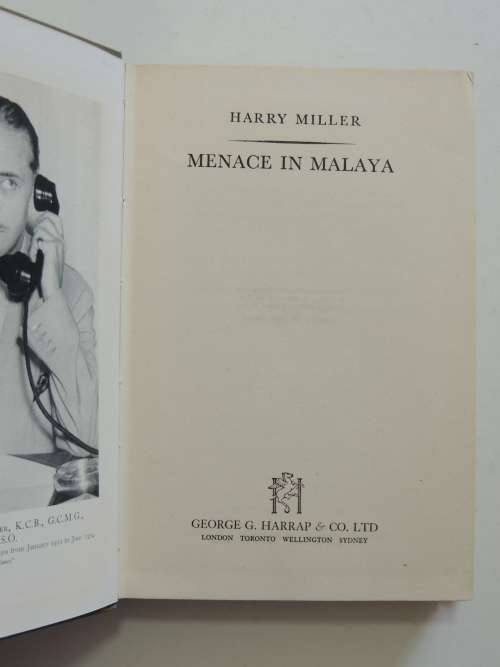 Menace In Malaya - Harry Miller