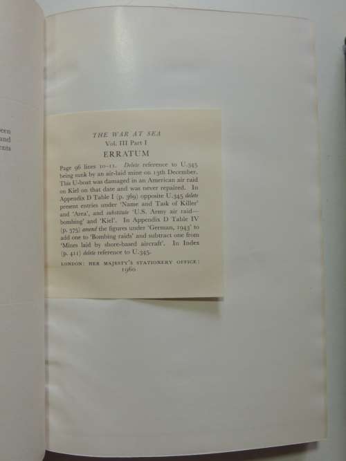 The War At Sea 1939-1945 4 Vols, History Of The 2nd WW United Kingdom Military Series- SW Roskill