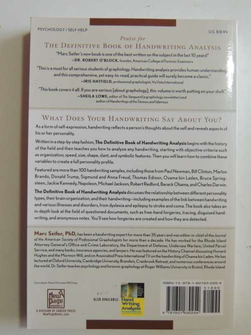 The Definitive Book of Handwriting Analysis- Marc Seifer