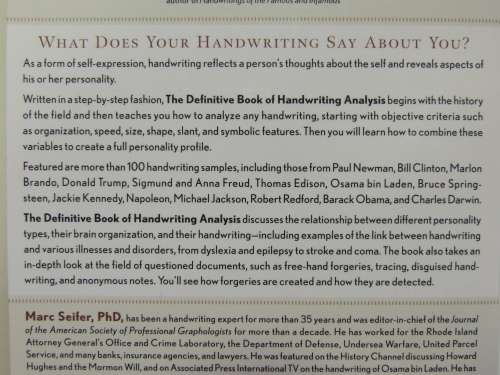 The Definitive Book of Handwriting Analysis- Marc Seifer