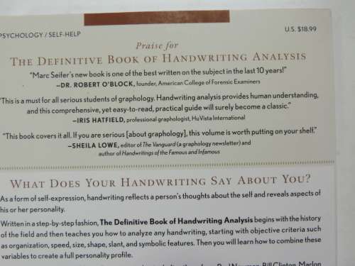 The Definitive Book of Handwriting Analysis- Marc Seifer