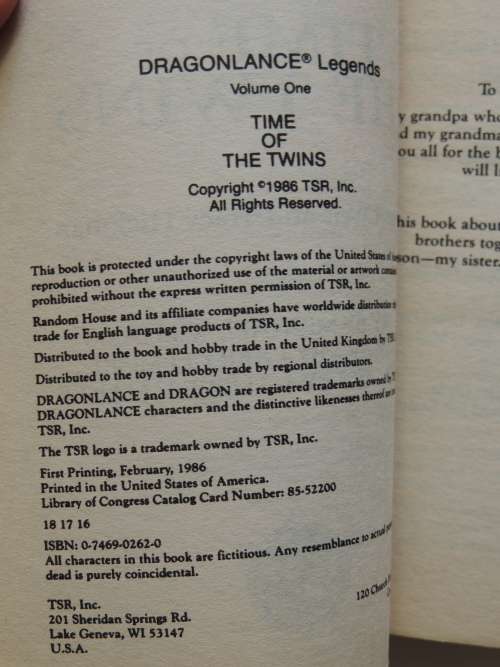 Dragonlance:Legends:Time of the Twins,War of Twins,Test of Twins 3 Vol`s - Margaret Weiss, T Hickman