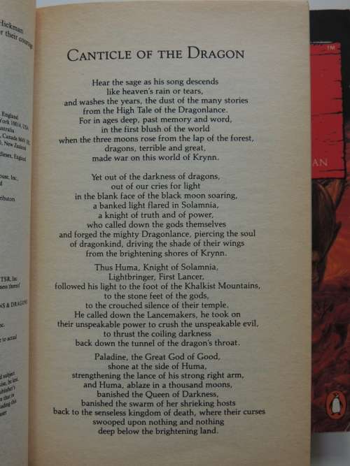 Dragonlance:Chronicles,Dragons of Autumn Twilight,.. Winter Night,..Spring Dawn -Margaret Weiss, T H