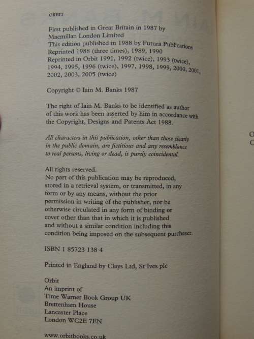 Consider Phlebas - Iain M Banks