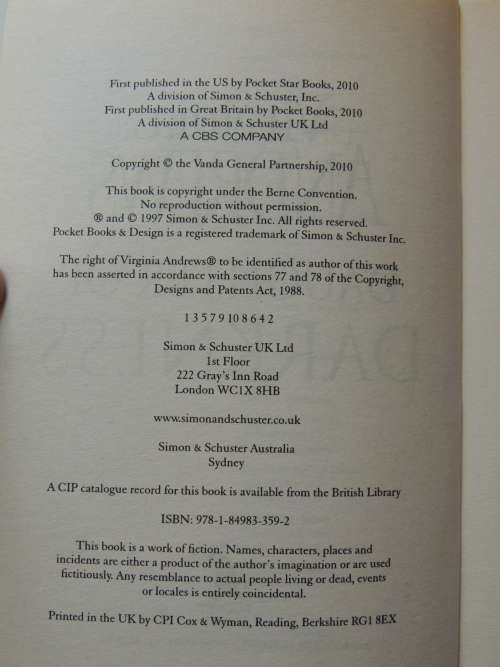 Daughter of Darkness- Virginia Andrews