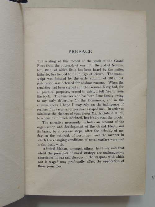 The Grand Fleet 1914-16, Its Creation, Development & Work - Admiral Viscount Jellicoe of Scapa -1919