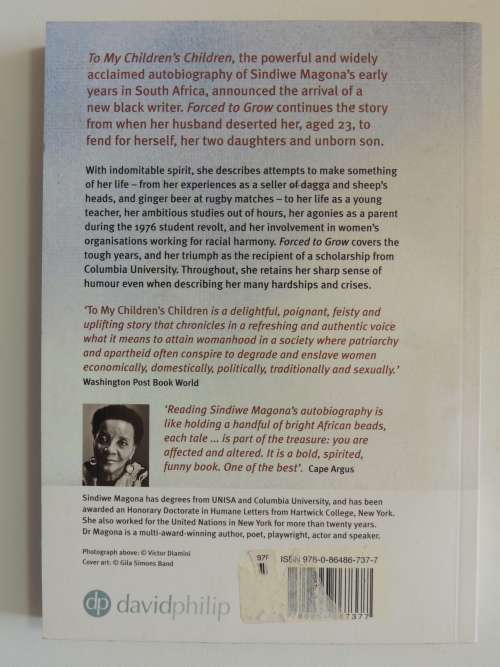 Forced to Grow - Sindiwe Magona  - SIGNED