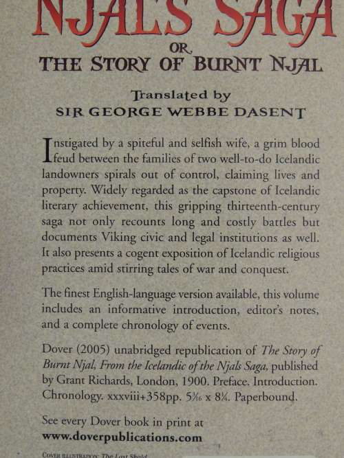 Njal`s Saga, Or The Story of Burnt Njal - Tr. Sir George Webbe Dasent