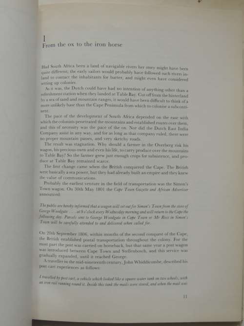 Early Railways at the Cape- Jose Burman
