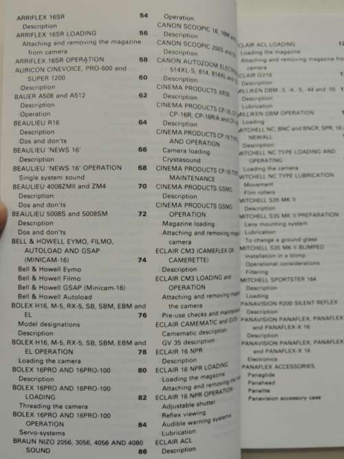 Motion Picture Camera Data - David W Samuelson - Media Manual
