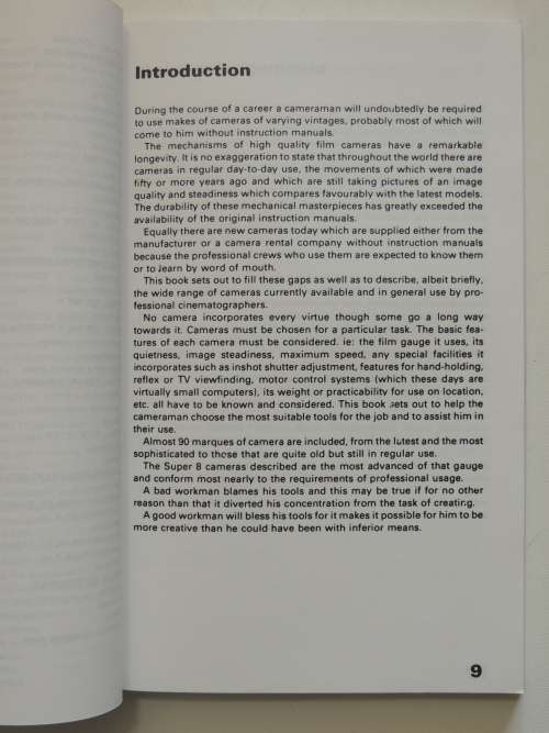 Motion Picture Camera Data - David W Samuelson - Media Manual