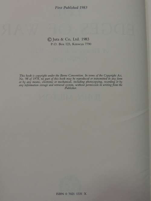 The Edges Of War - A History Of Frontier Wars (1702 - 1878) - John Milton