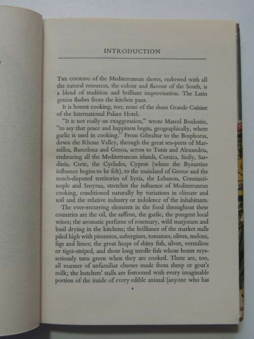 A Book of Mediterranean Food - Elizabeth David 5th Impression 1952