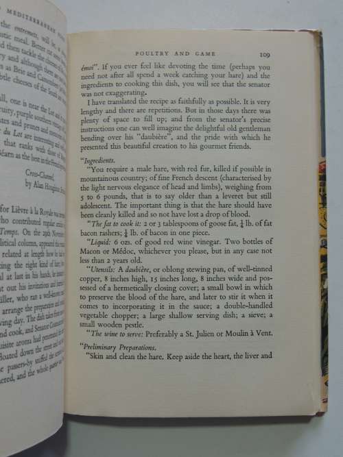 A Book of Mediterranean Food - Elizabeth David 5th Impression 1952