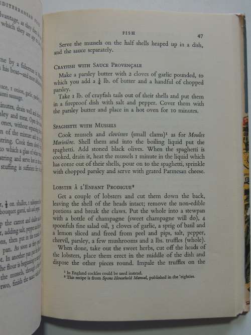 A Book of Mediterranean Food - Elizabeth David 5th Impression 1952