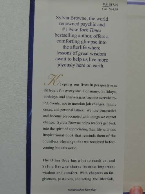 Blessings from the Other Side, Wisdom & Comfort from the Afterlife for this Life -Sylvia Browne, LH