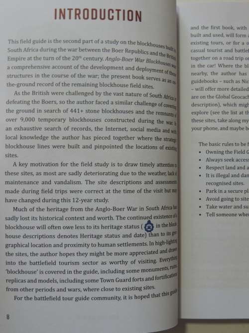 Anglo-Boer War Blockhouses - A Field Guide- Simon C Green