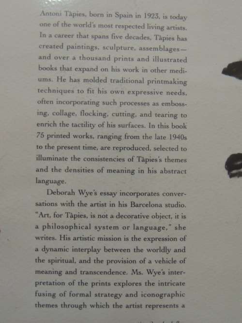 Antoni Tapies in Print - Deborah Wye