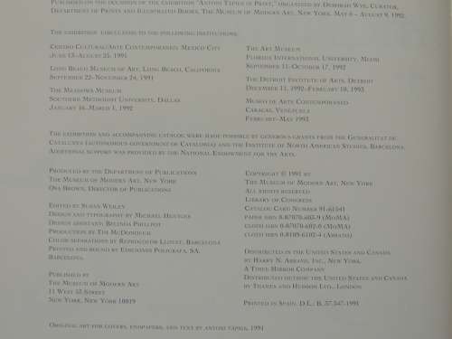 Antoni Tapies in Print - Deborah Wye