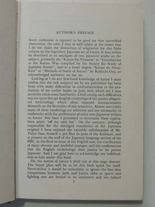 The Manual of Karate- EJ Harrison, Judo 4th Dan - 1959