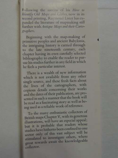 Antique Maps and their Cartographers - Raymond Lister